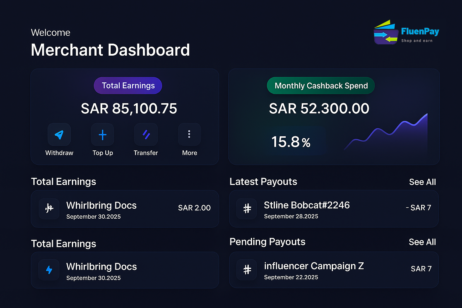 Website Image Dashboard Merchant Dashboard option 1